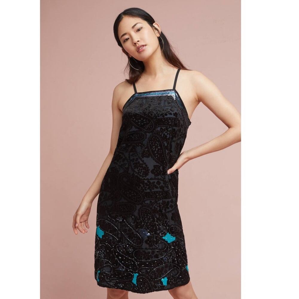 Anthropologie  Moulinette Seours Imogen Sequin Dress Size 2 NWT